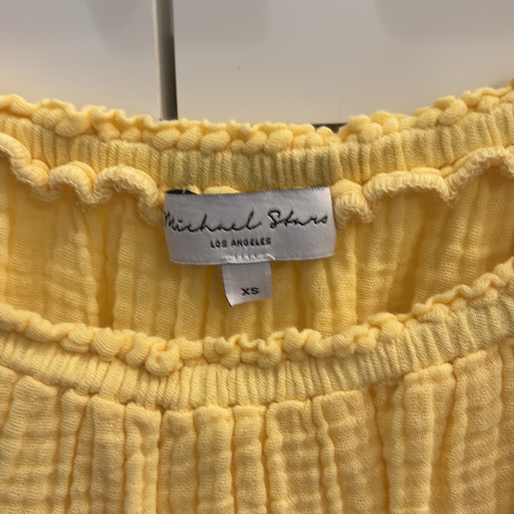 Michael Stars Kate Smocked Top XS - Picture 3 of 5